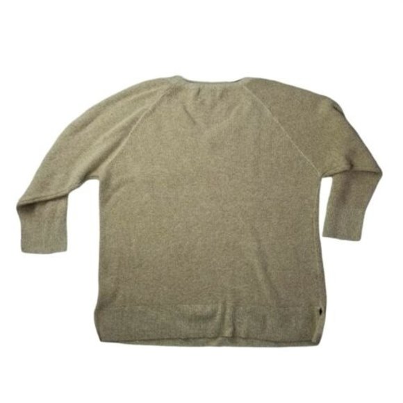 Liz Claiborne Women's XL Pullover V-Neck Knit Sweater Gold Metallic 3/4 Sleeve - Picture 4 of 12